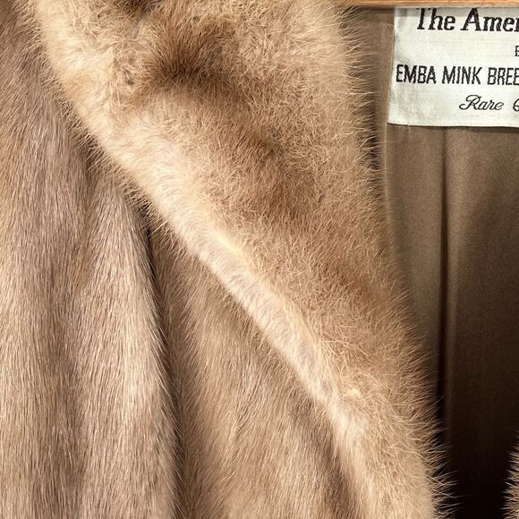 VTG The American Mink Coat EMBA Women M Fur Jacket Elegant Luxury Stroller Swing - Picture 7 of 14